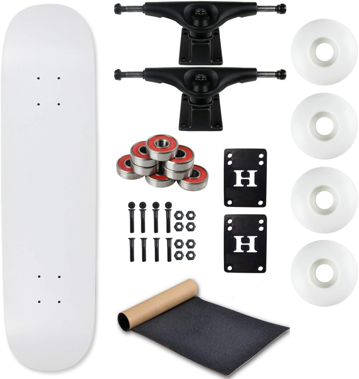 Complete Skateboard Dip Trucks and Wheels