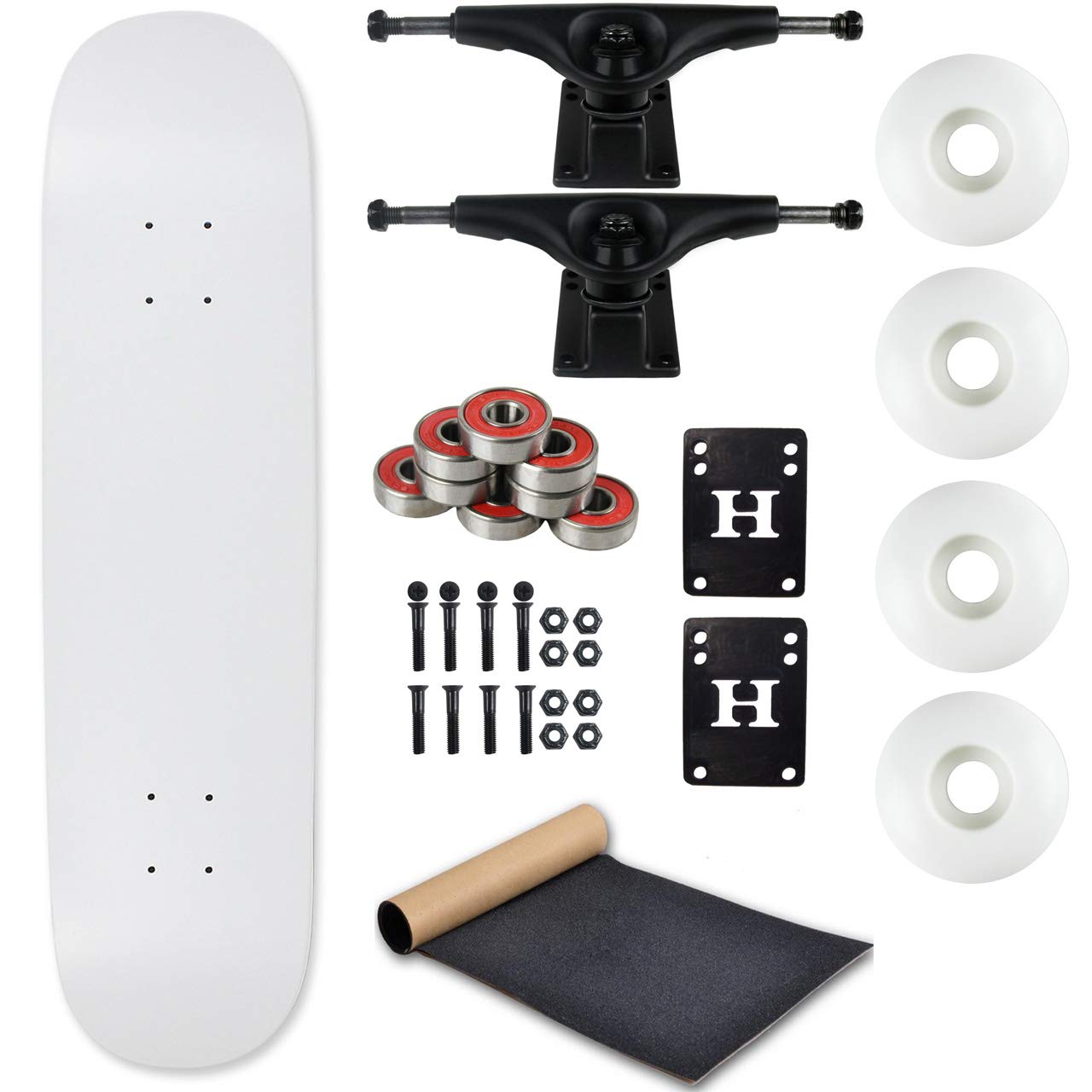 Complete Skateboard Dip Trucks and Wheels