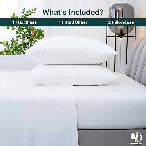Miniatura 3 de Juego de sábanas de bolsillo extra profundo de 4 piezas, sábanas de bolsillo extra profundo de 400 hilos, 100% algodón egipcio, sábana bajera