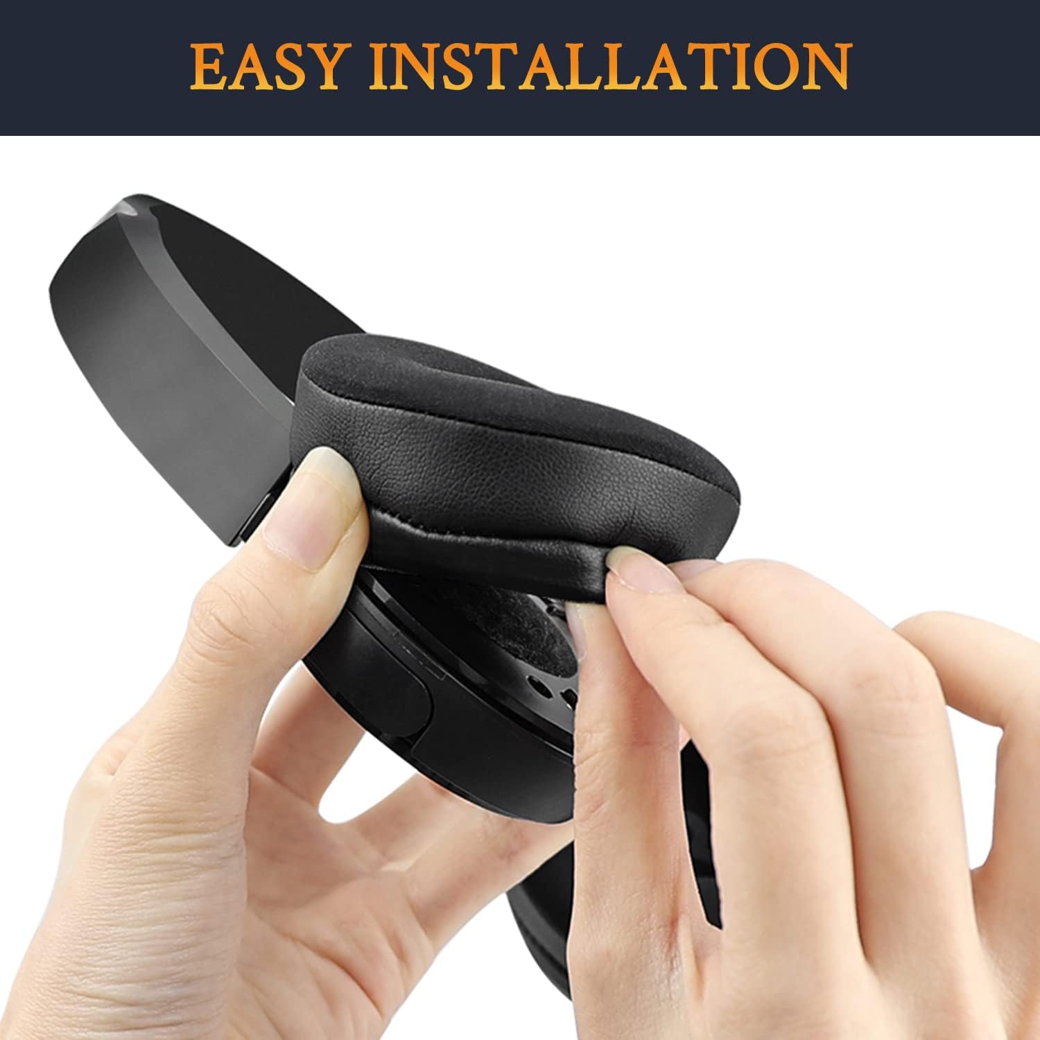 SOULWIT Cooling Gel Earpads Replacement for Sony WH-CH500/CH510/CH520,MDR-ZX100/ZX110/ZX110NC/ZX220/XB200/ZX300/ZX330BT,MDR-V100/V150/V200/V250/V300/V400, Ear Pads Cushions for DR-BT101 - Black - Image 6