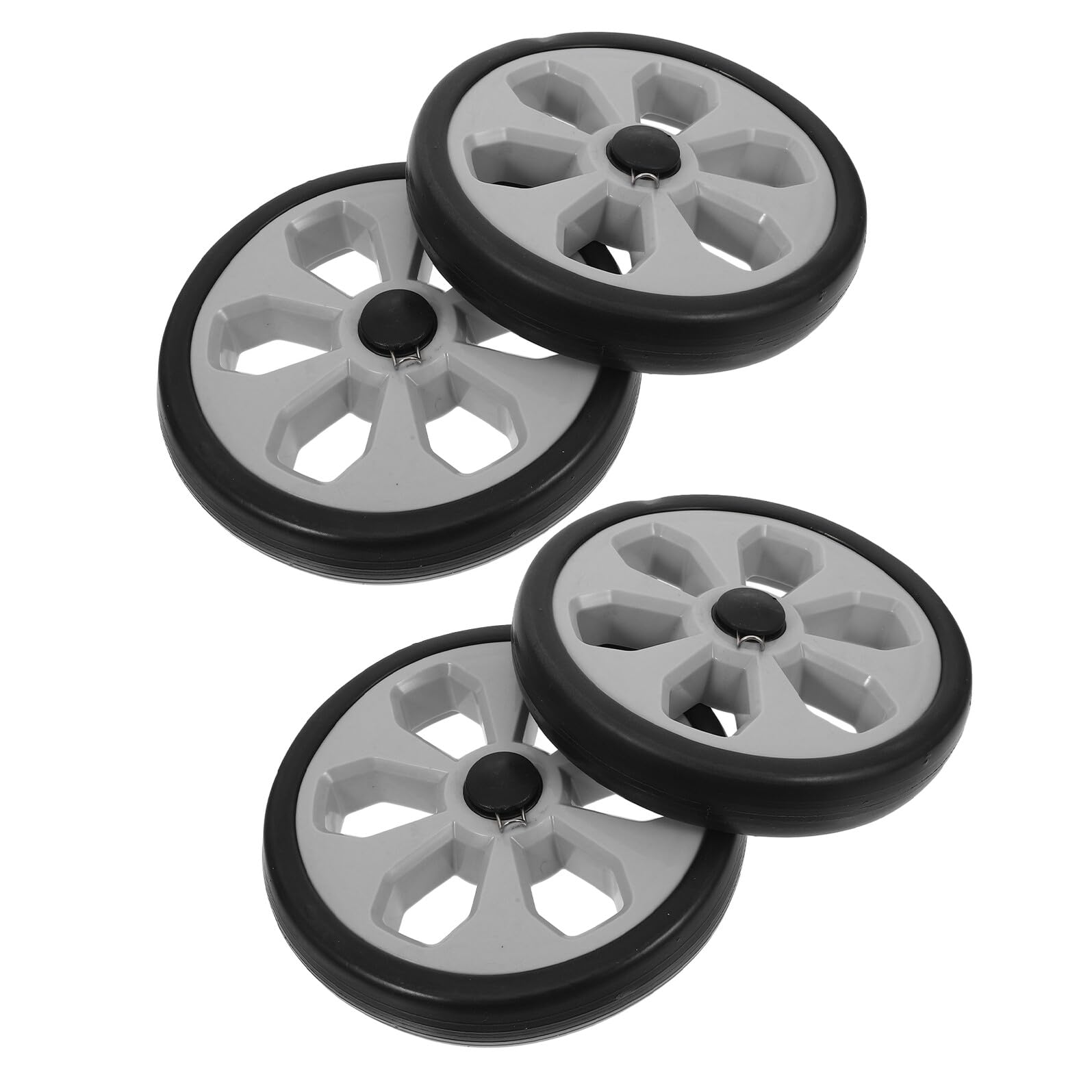 GYRAZXS 4pcs Heavy Duty Replacement Wheels for Shopping Carts & Trolleys - Quiet Rolling Casters for Furniture Upgrade Durable & Smooth Mobility Ideal for Grocery Use
