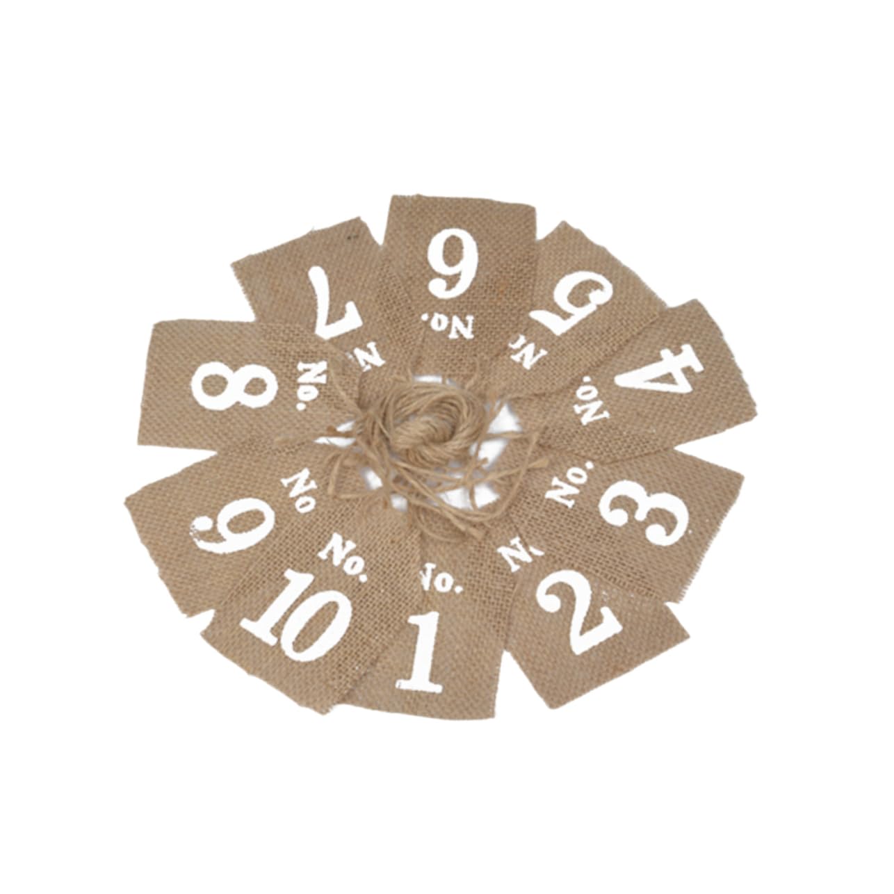 Ciieeo 10pcs Burlap Table Number Tags for Weddings Parties and Events Khaki Place Cards for Wine Bottles Table Decor and Reception Signage