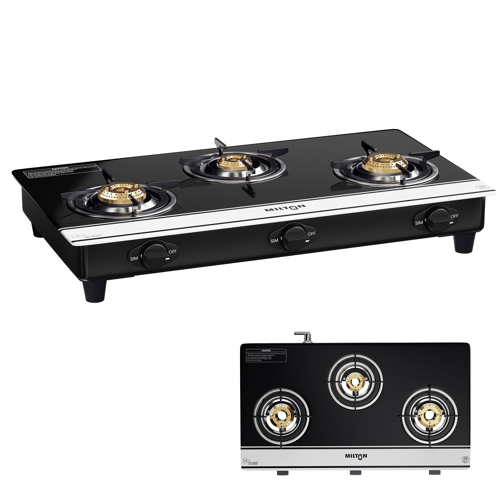 Milton Ignis Pro 3 Burner Gas Stove - Auto Ignition -9 Milton Ignis Pro 3 Burner Gas Stove - Auto Ignition -9