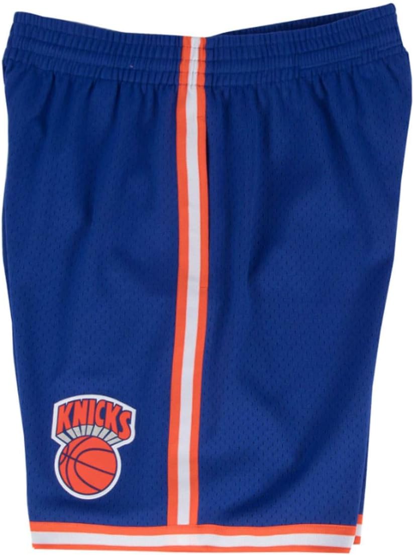 Mitchell & Ness New York Knicks Road 1991-92 Mens Swingman Shorts, Blue