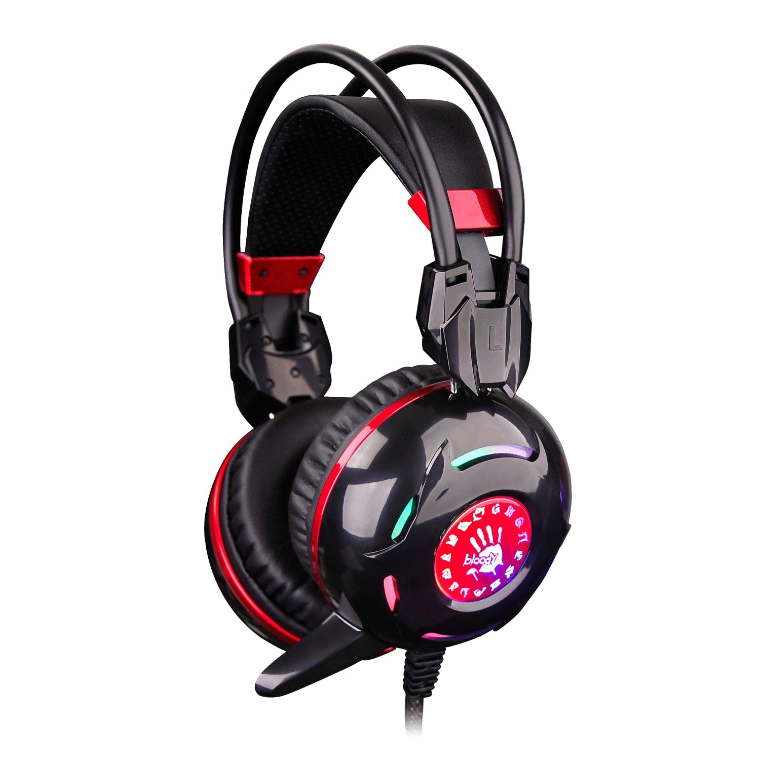 A4 TECH Bloody G300 Stereofonico Padiglione auricolare Nero, Rosso cuffia e auricolare