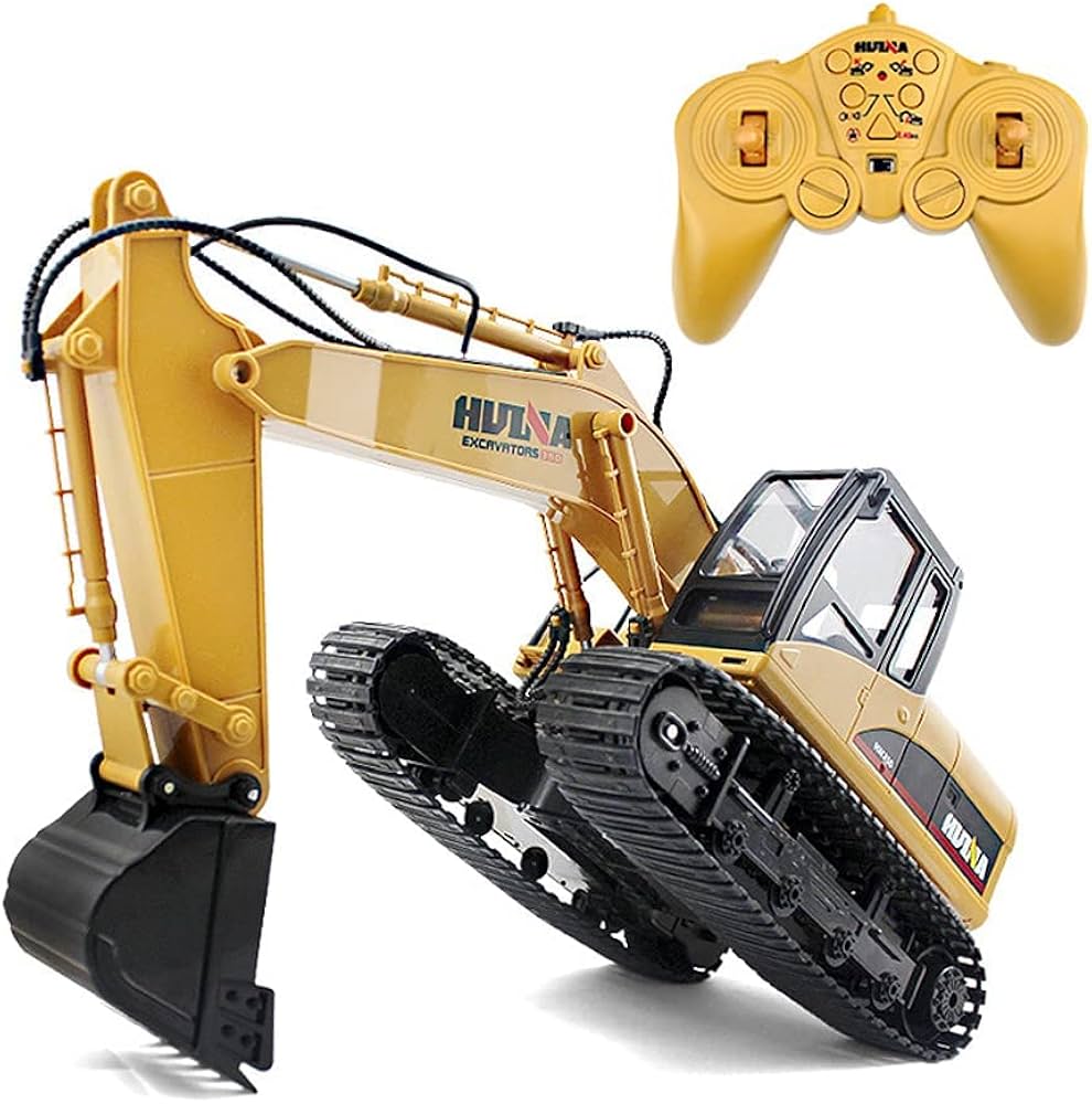 Remote Control Excavator RC Construction Vehicles 15 Channel 2.4G Full Function Digger Toys With Sound And Lights Excellent Xmas Gifts For Kid Adults : Buy Online at Best Price in KSA -