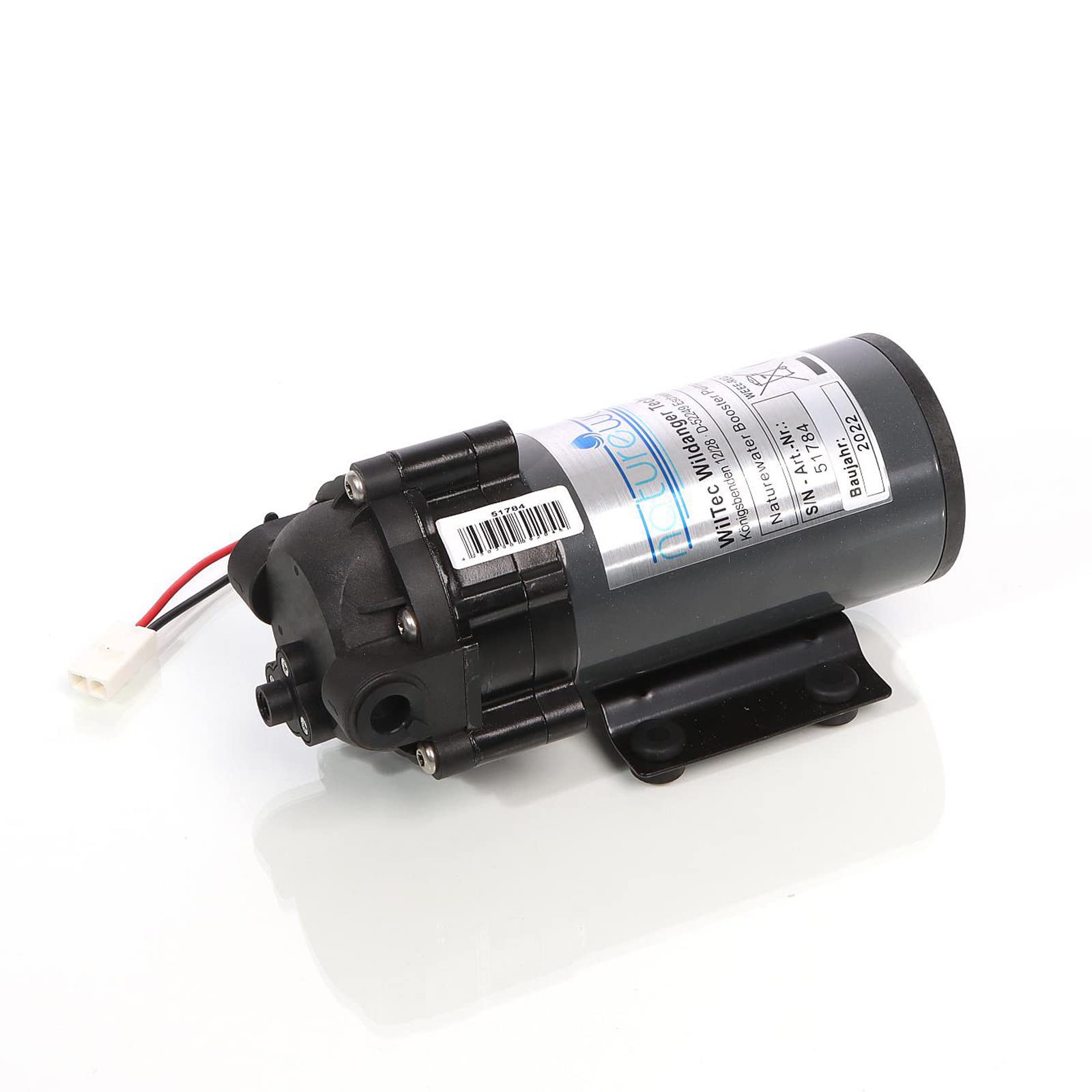 Naturewater Druckerhöhungspumpe 300 GPD (1135 l), Booster Pumpe 68 W für Umkehrosmoseanlage, Wasser Eingangsdruck 2 bar auf Ausgangsdruck 5 bar