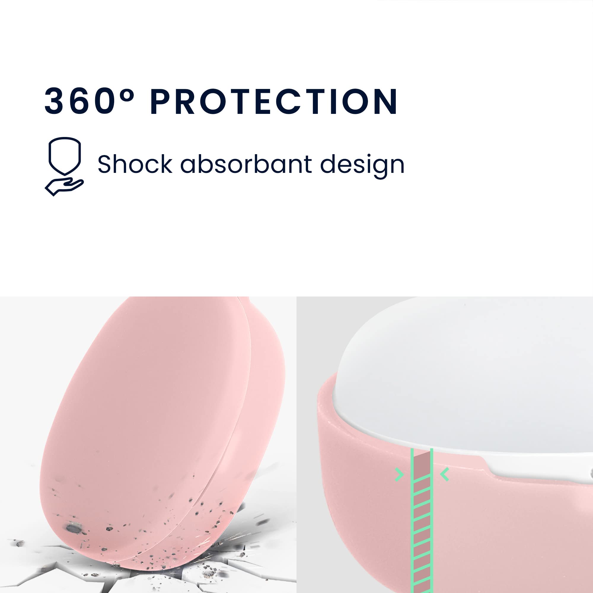 Kwmobile Silikon-Hülle Mit Karabiner Für Anker Soundcore Life P2 Mini - Schutzetui Mit Geprägtem Muster Dark Rose