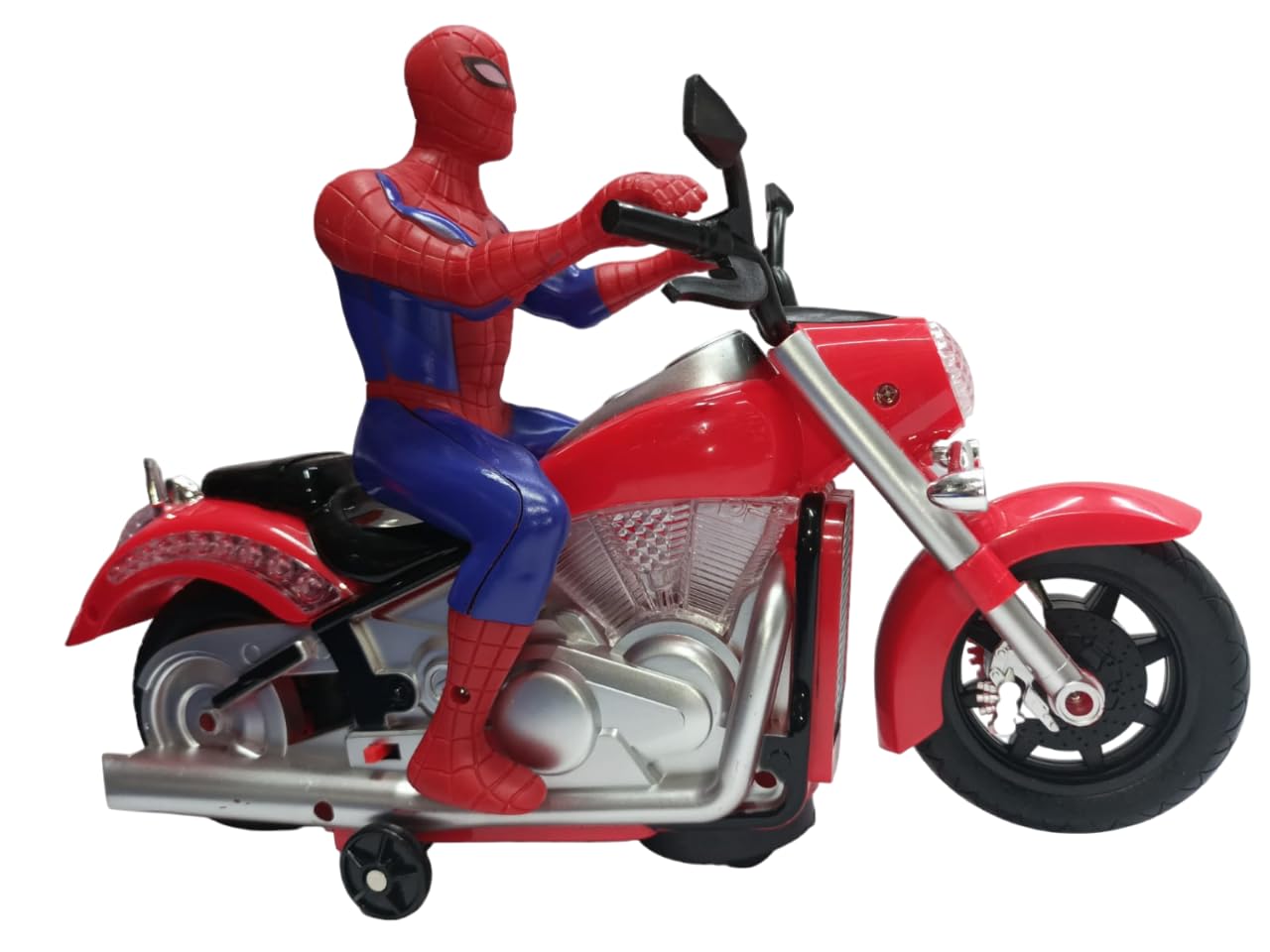 PICCUKA Spider Bike Toy with 3D Lights and Music - Bump & Go Toy with Super Hero Action Figure (Spoider-Man) (B0DFQ271MT) Amazon Price History, Amazon Price Tracker