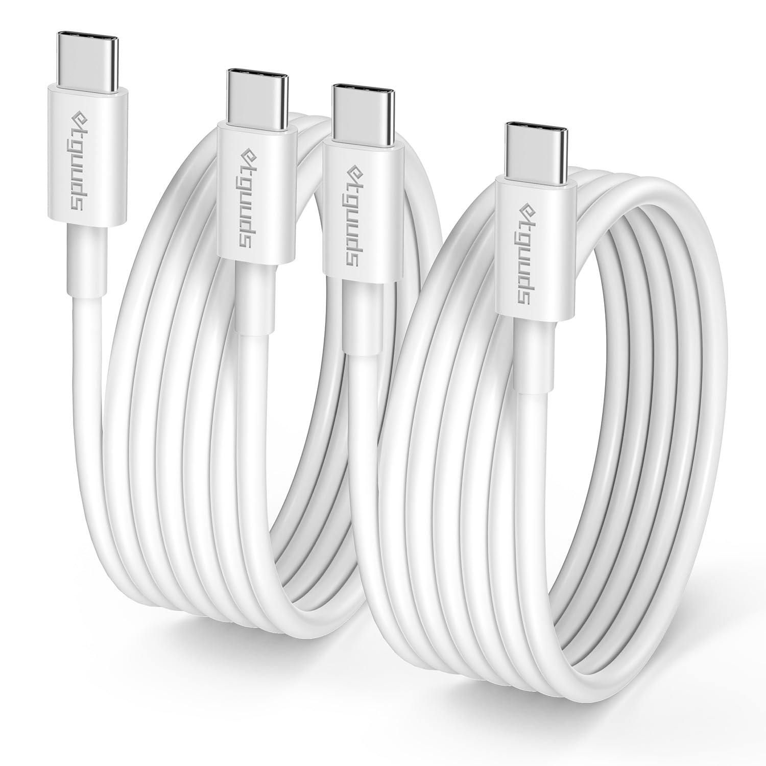 etguuds USB C to USB C Cable 6ft 2Pack 60W Type C to C Charger Cord Fast Charging