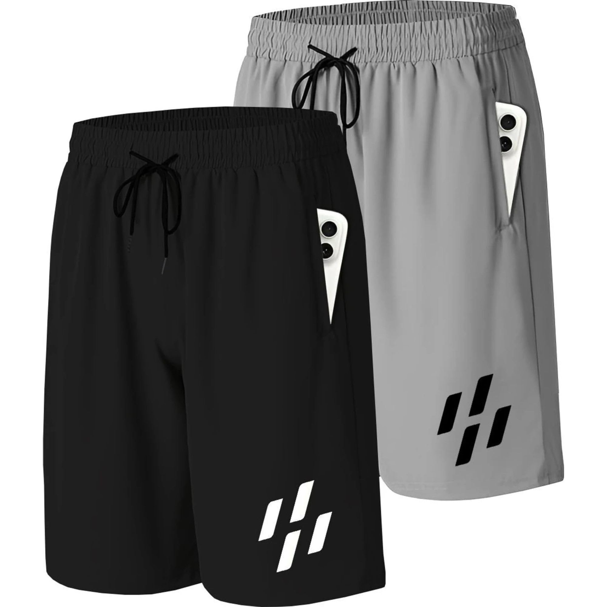 A.A Fashion Zone Men’s Casual Elastic Waist Drawstring Shorts with Side Pockets | Comfortable Summer Sports Lounge Gym Beach Shorts | 2 Pack Combo-picture-16