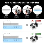 MotionGrey - Premium Dual Office Chair Wheels Replacement for Hardwood Floors, Chair Casters Replacement, Heavy Duty Desk Chair Wheels for Replacing Chair Mat, Rollerblade Casters (1)