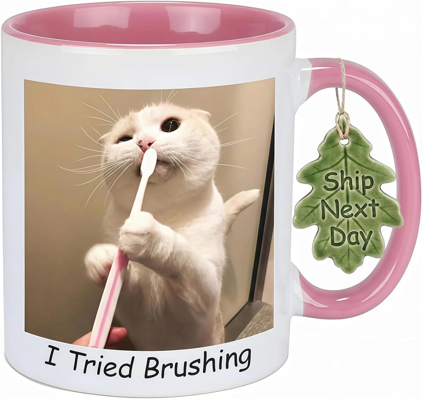 - Personalized Coffee Mug Custom Coffee Mug Custom Mug Coffee Mug Personalized Custom Photo Text and Logo Ceramic Mug Customized 11 Oz Tea Cup for Men & Women Printed on Both Sides (Pink)