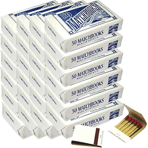 24 Boxes - White Plain Matches Matchbooks Wedding, Anniversary, Birthday, Party (1200 Matchbook Total) Cover