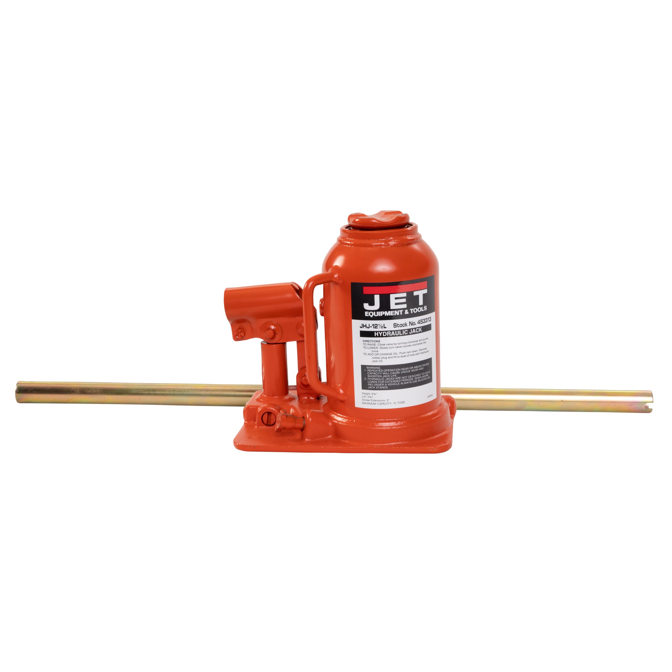 Amazon.com: JET 12.5-Ton Low-Profile Hydraulic Bottle Jack w