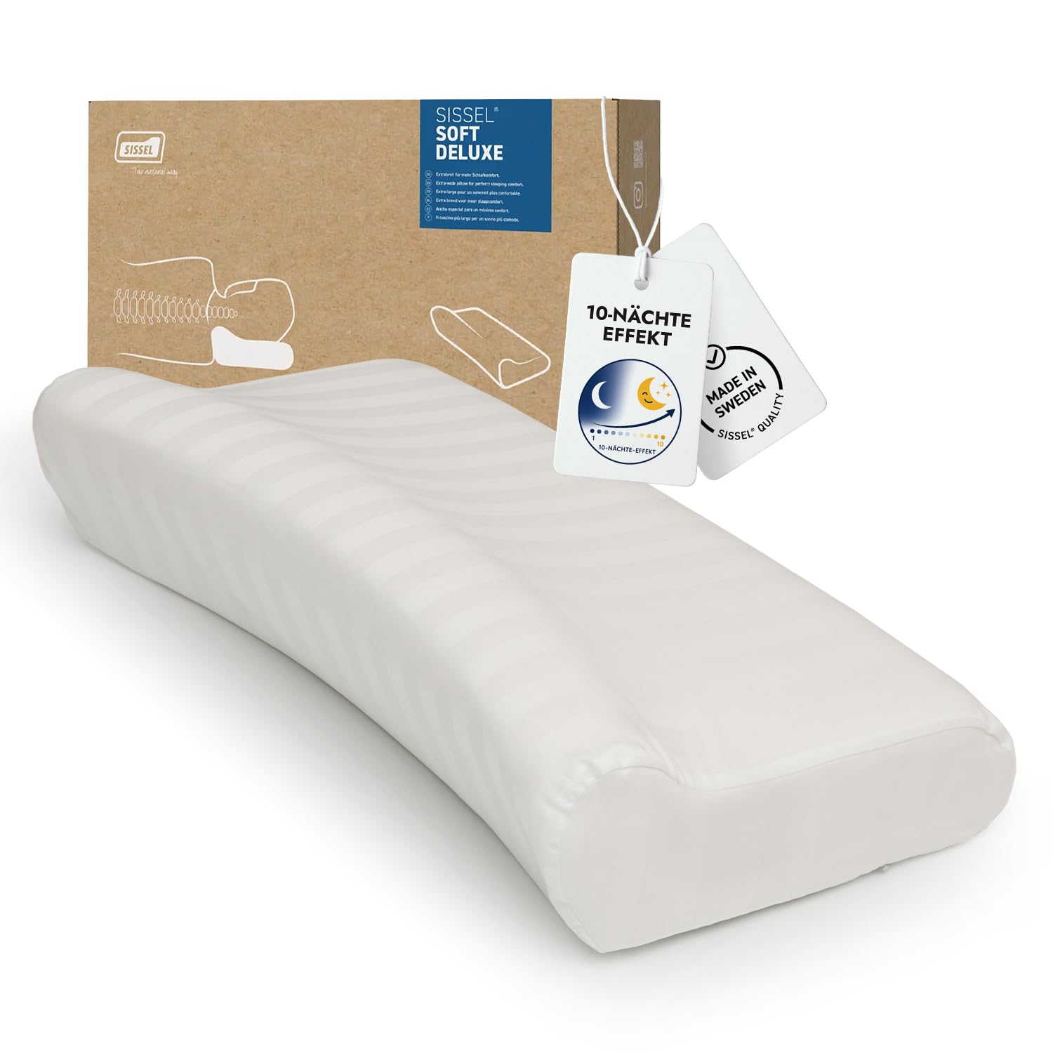 Sissel Soft Deluxe Nackenkissen | Nackenstützkissen extra breit 63x33 cm