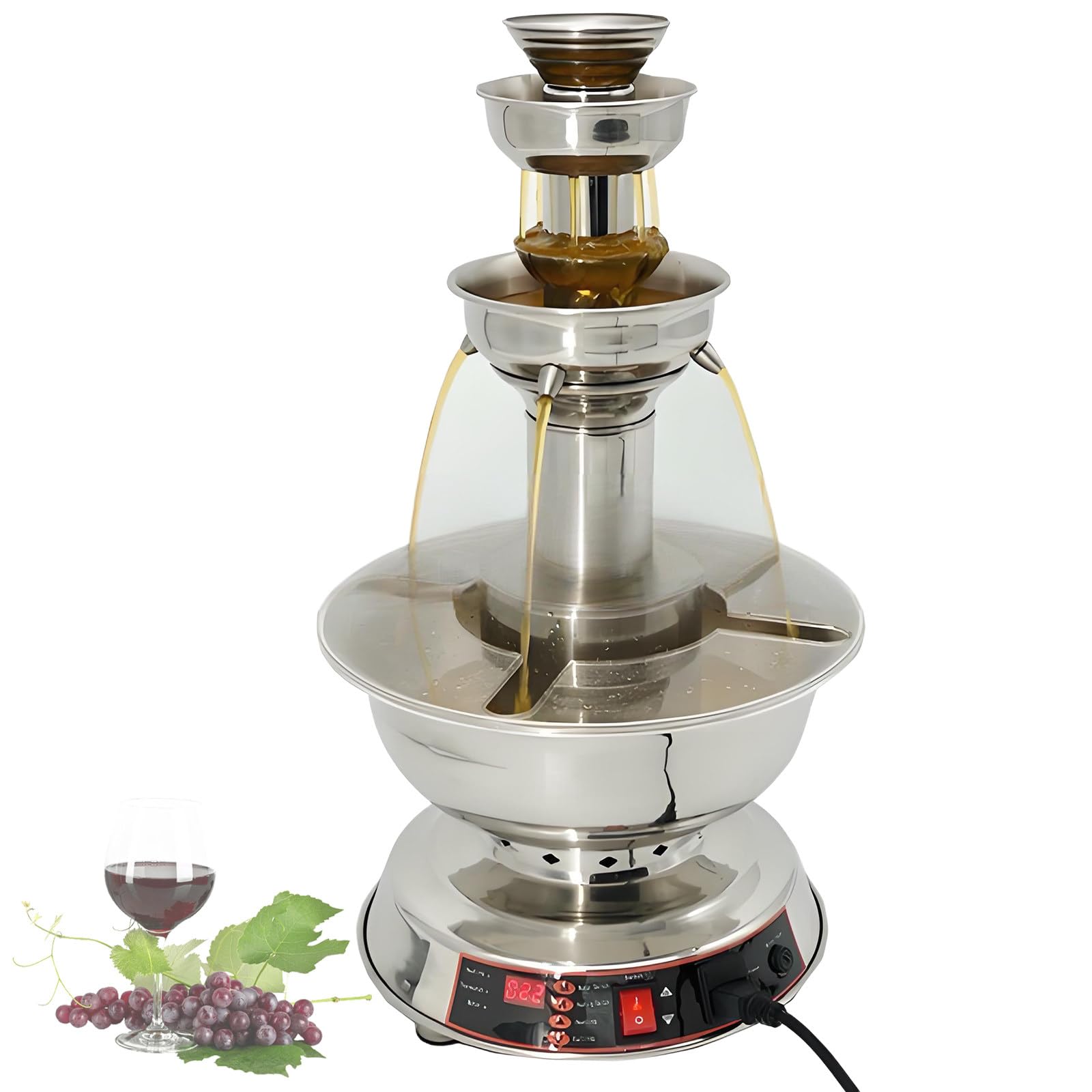 Fuente de jugos para Fiestas de Escritorio, Máquina de Fuente de Vino/Jugo de Capacidad de 3,5 l, máquina eléctrica, para Vino, Bebidas y Jugo, Celebraciones de Cumpleaños