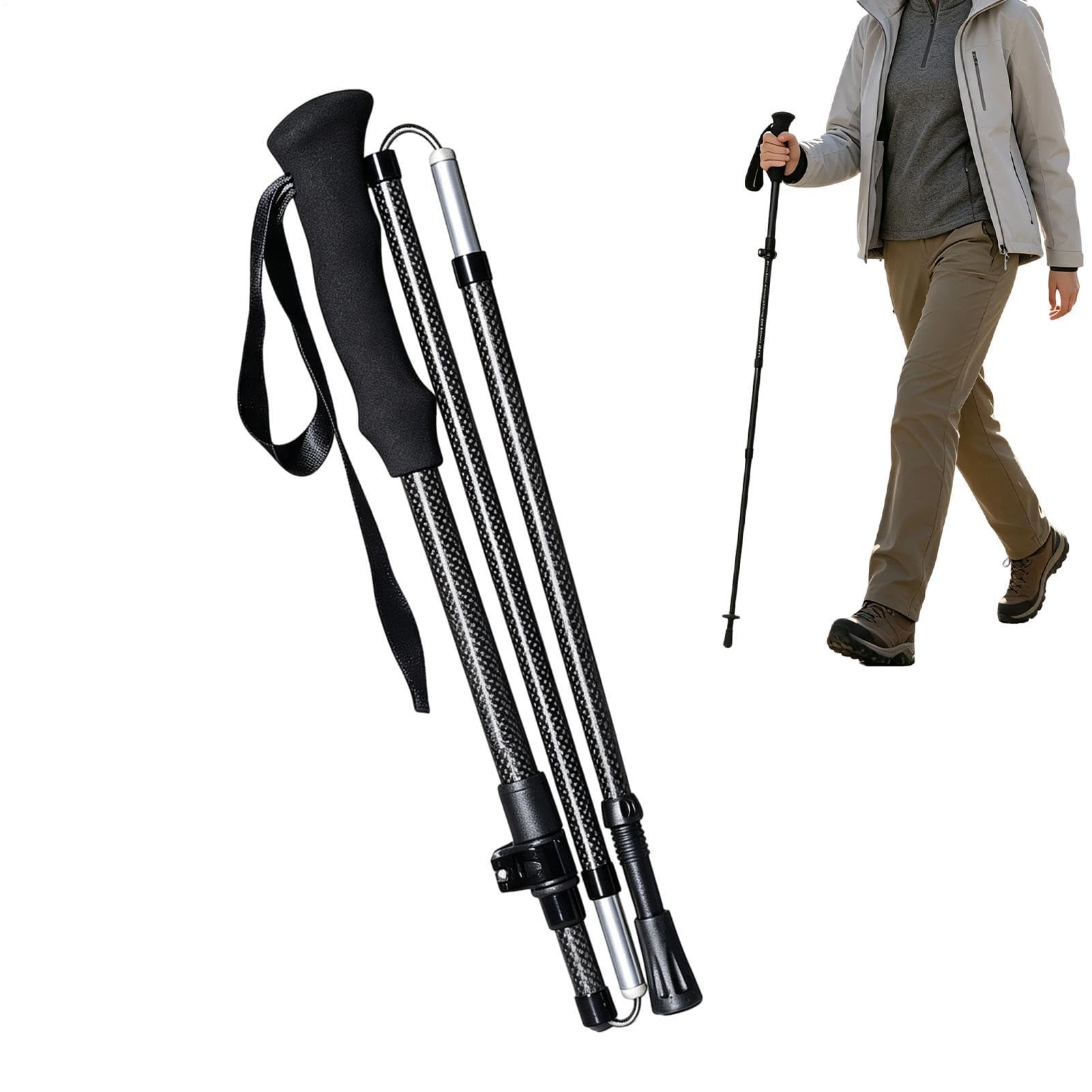 Bâtons de trekking pliables en 5 parties