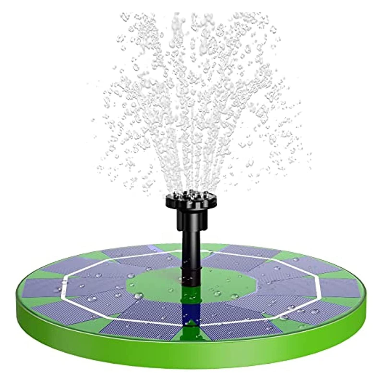 3W Solar Fountain Circular Water Pump Built-in Battery Bird Bath For Pond Pool Fish Tank Aquarium Garde Efficient Use Of Energy(Green)