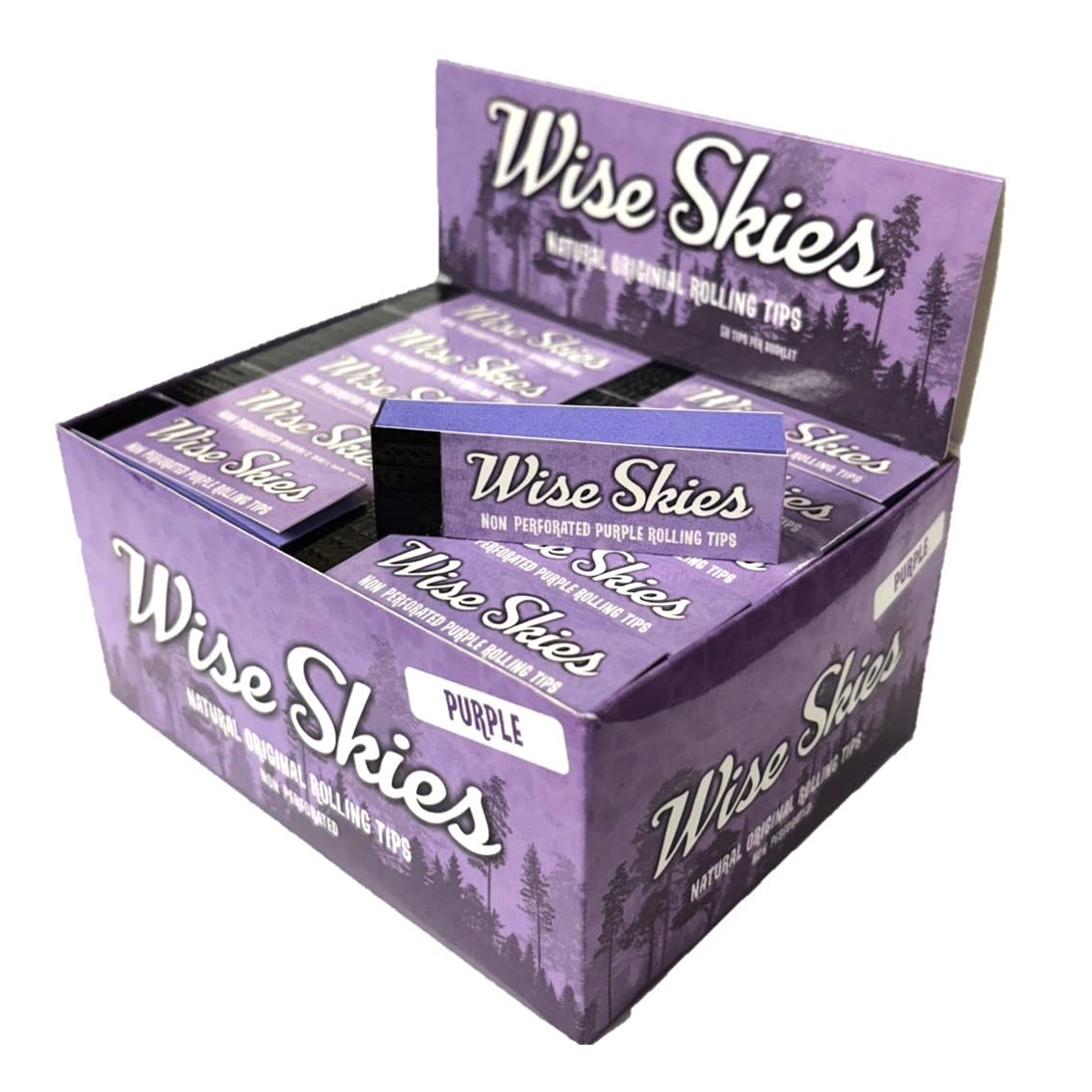 Wise Skies Purple Rolling Tips Filter Tips Non GMO Vegan Rolling Papers Accessory (24)