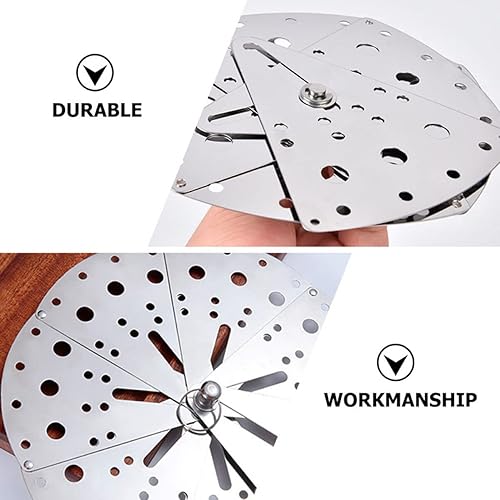 Miniatura 2 de Cabilock Tapa de acero inoxidable para hervir sobre la tapa multifuncional para olla cocina cubierta antiderrames plegable fácil de limpiar