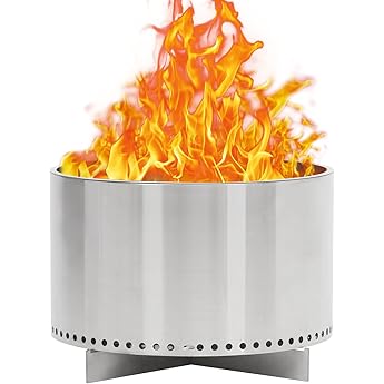 20.5" Smokeless Fire Pit with Air Switch, Wood Burning Portable Stainless Steel Outdoor Firepit with Stand and Ash Pan,Ideal for Camping for Backyard Patio and Picnic H: 11.5 in, 18.7 lbs