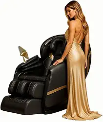 Poltrona De Massagem Dubai Tech Bluetooth Gravidade Zero (PRETO COM CINZA)