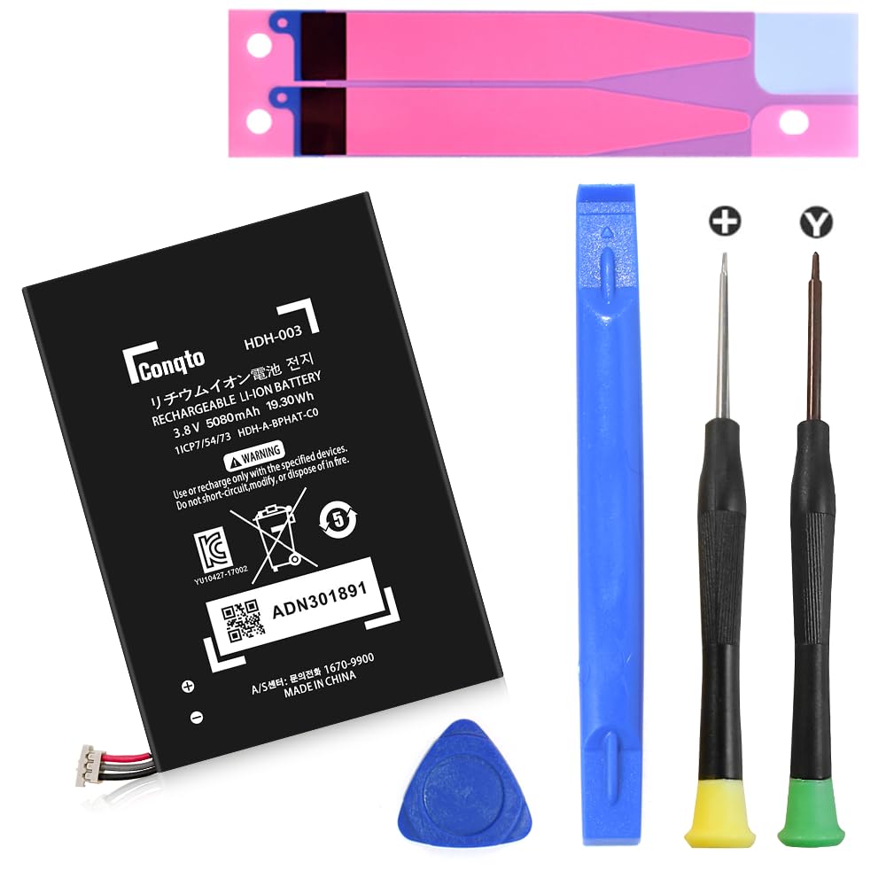 (5080mAh) Battery for HDH-003 Controller, 2025 Upgrade High Capacity Battery Replacement for Nintendo Switch Lite, Compatible with HDH-001 Game Console with Repair Tool Kits
