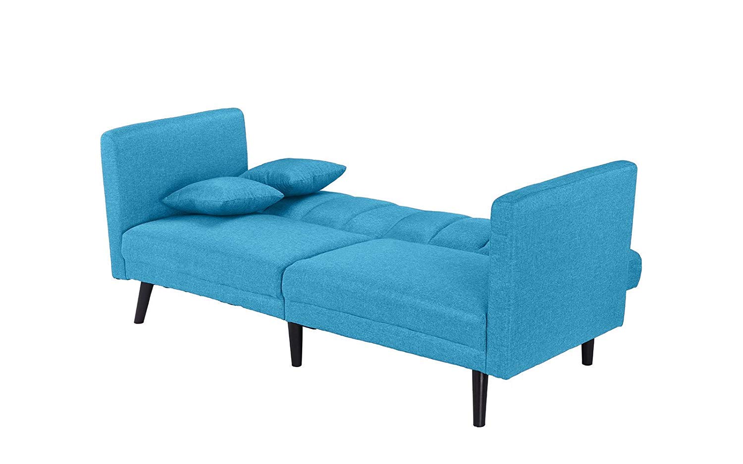 Buy Blue Futon Sleeper Sofa Bed Couch, Convertible Futon Splitback Sofa Loveseat, Modern (Futon