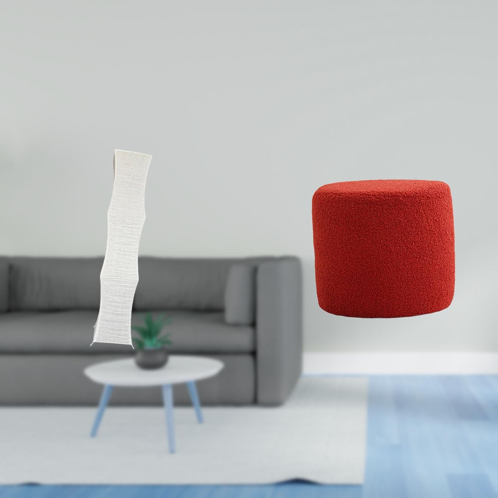 Enakshi® Living Room Paper Floor Lamp Shade and Round Ottoman Foot Rest Stool Bench Seat Chair for Office Bedroom Nursery Apartment Decor|Home & Garden | Lamps, Lighting & Ceiling Fans | Lamp Shades-image-30