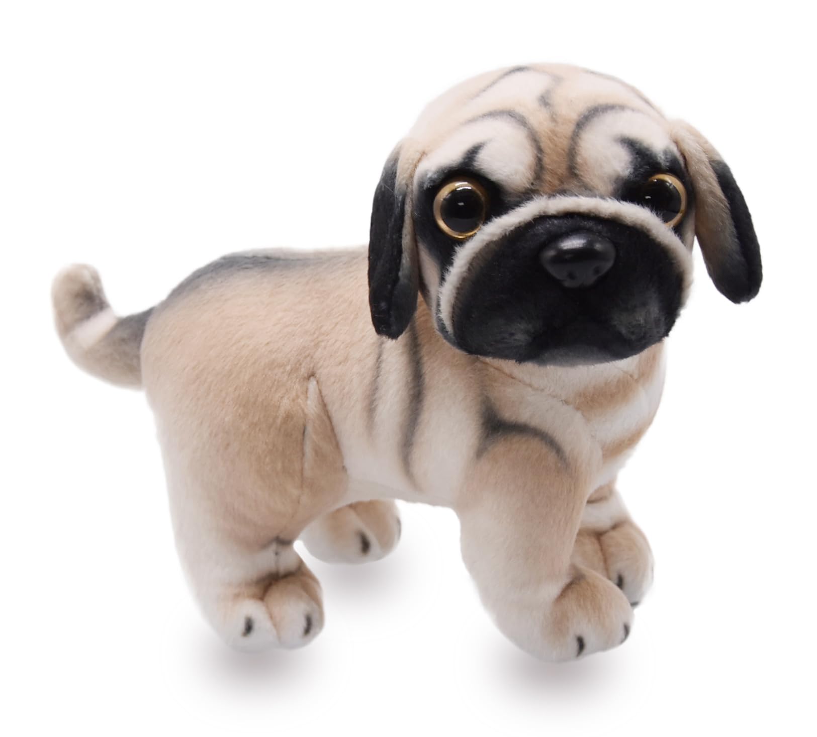 Amazon.co.jp: YONLIT 本物そっくりのパグ 犬 ぬいぐるみ 動物