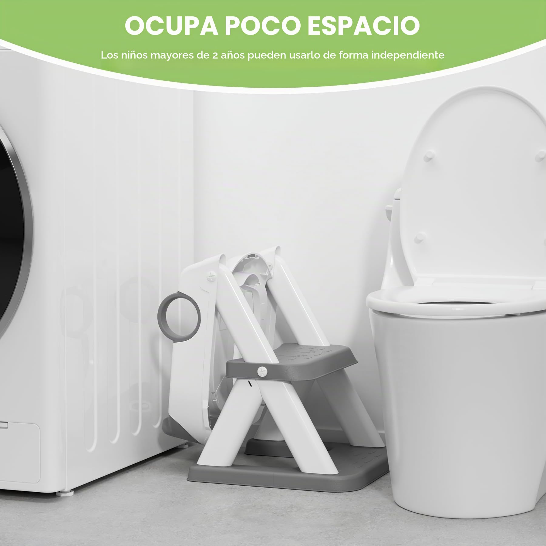 COOSEYA Frog Reductor WC Niños, Baby Plegable Baño Adaptador Wc Niños, Ajustable Entrenamiento Escalera Mejorado 2 en 1, Alfombrilla Impermeable y Escalón Antideslizante