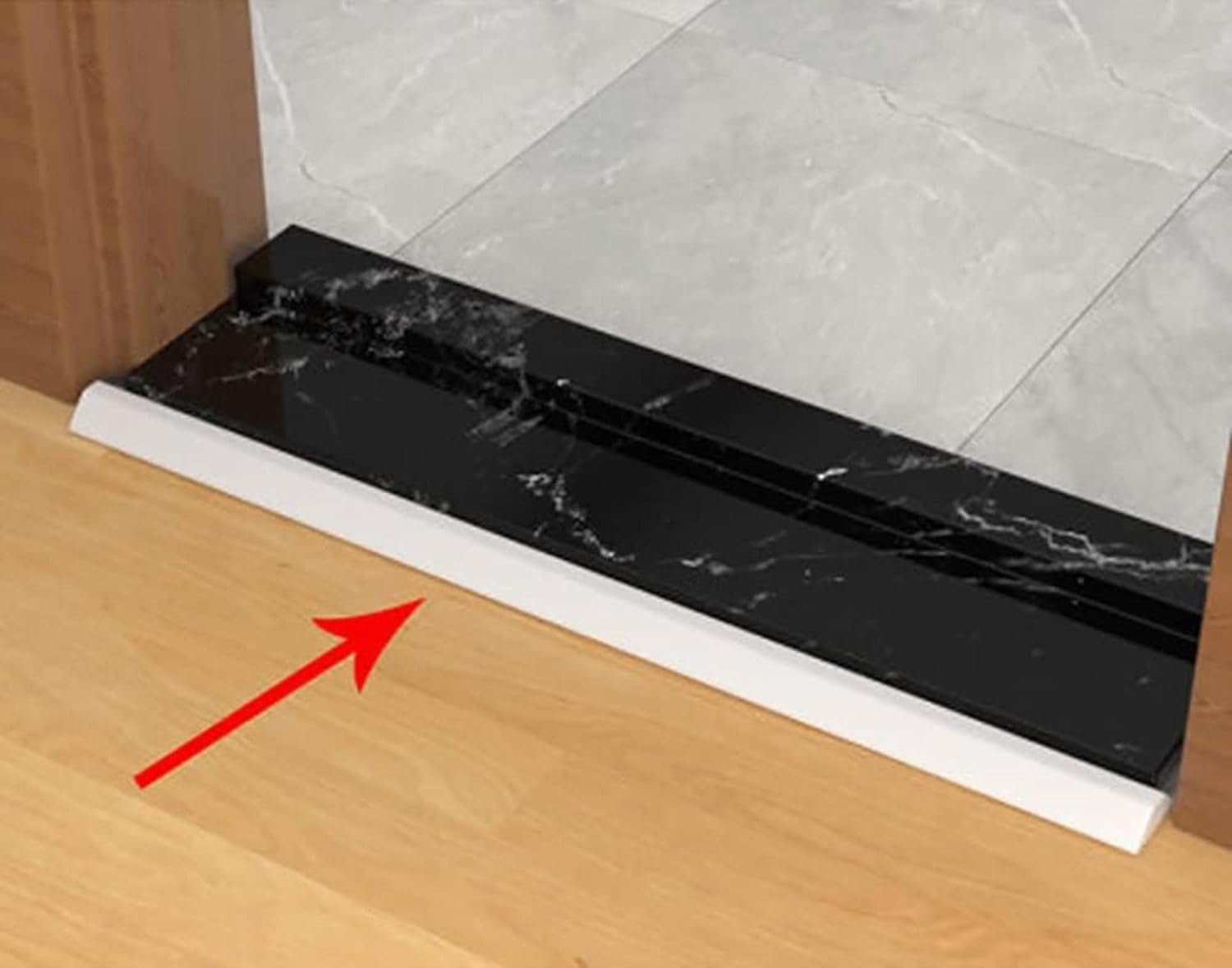 Guarnizione per soglia Doccia, Guarnizione per Piatto Doccia, Guarnizione di Tenuta per lavandino, Guarnizione di Tenuta Pieghevole per Bagno con Piano di appoggio,White-210cm