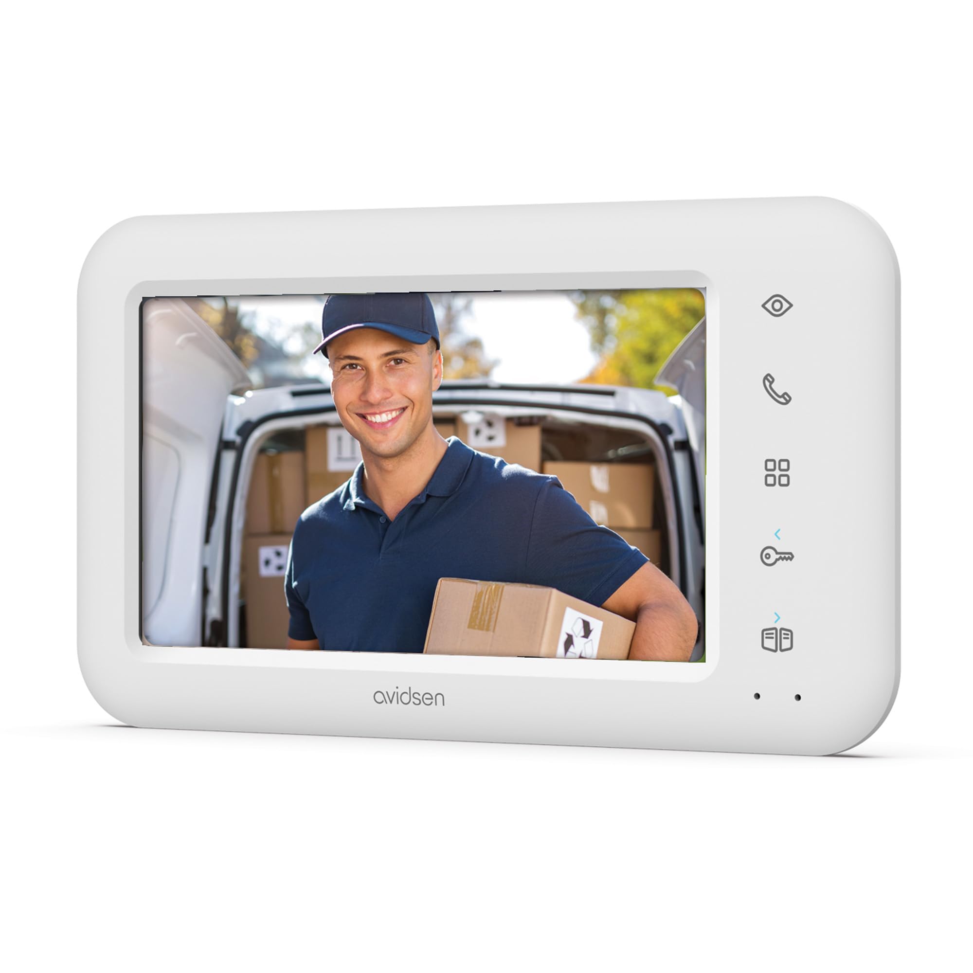 Avidsen Home Elia Smart 2 Visiophone WiFi 2 Fils, Écran 7", App Smartphone | Visiophone connecte 2 fils, WiFi double bande, ecran 7", application gratuite, fonction Door Check, plastique recycle
