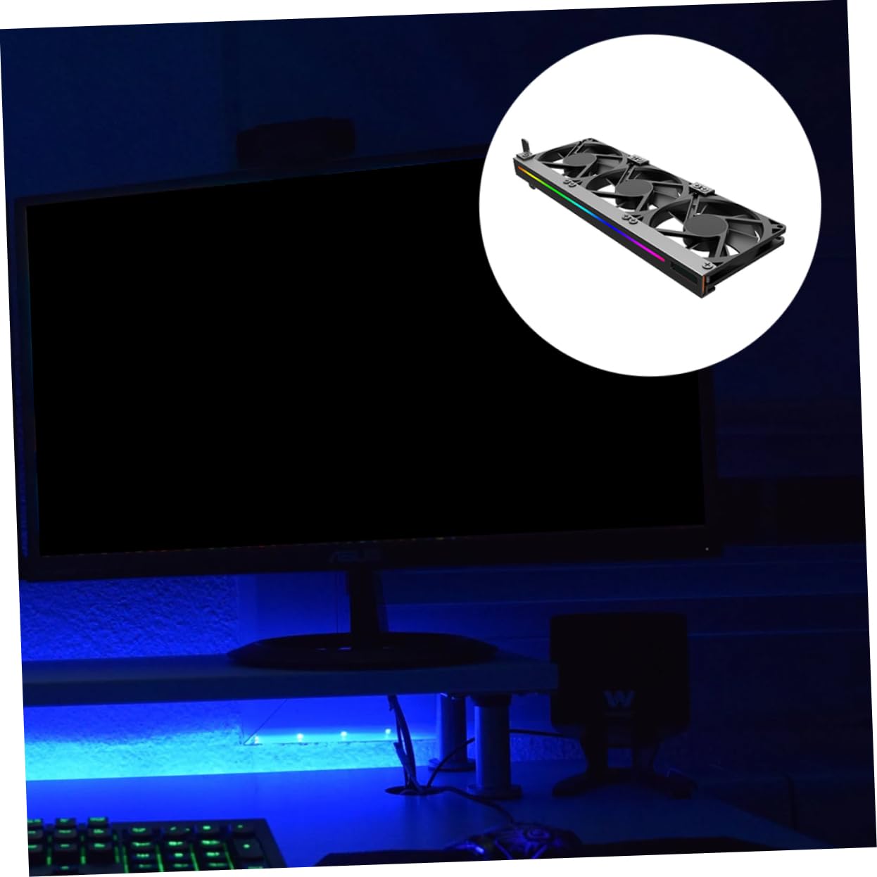 DOITOOL GPU Cooling Fan Pin Argb Connector Compact Quiet Video Card Cooling for Desktop Triple Fan Design with Million Light Effects for Enhanced Heat Dissipation