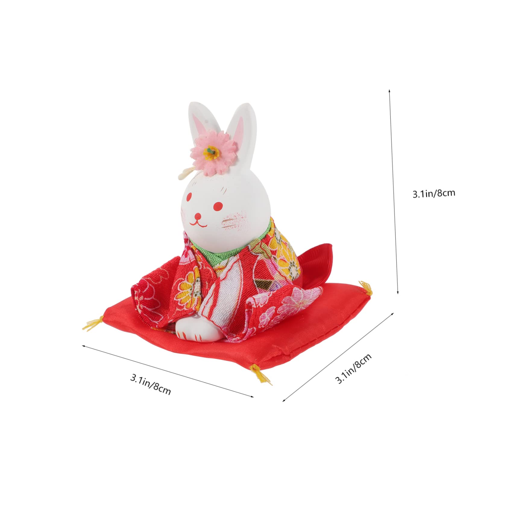 Alipis 4 Pièces Lapin Ornement Gâteau Accessoires Mini Poupées Voiture Tableau De Bord Décoration Lapins Miniatures Décoration Intérieure De Voiture Chanceux Fortune Lapin Statue