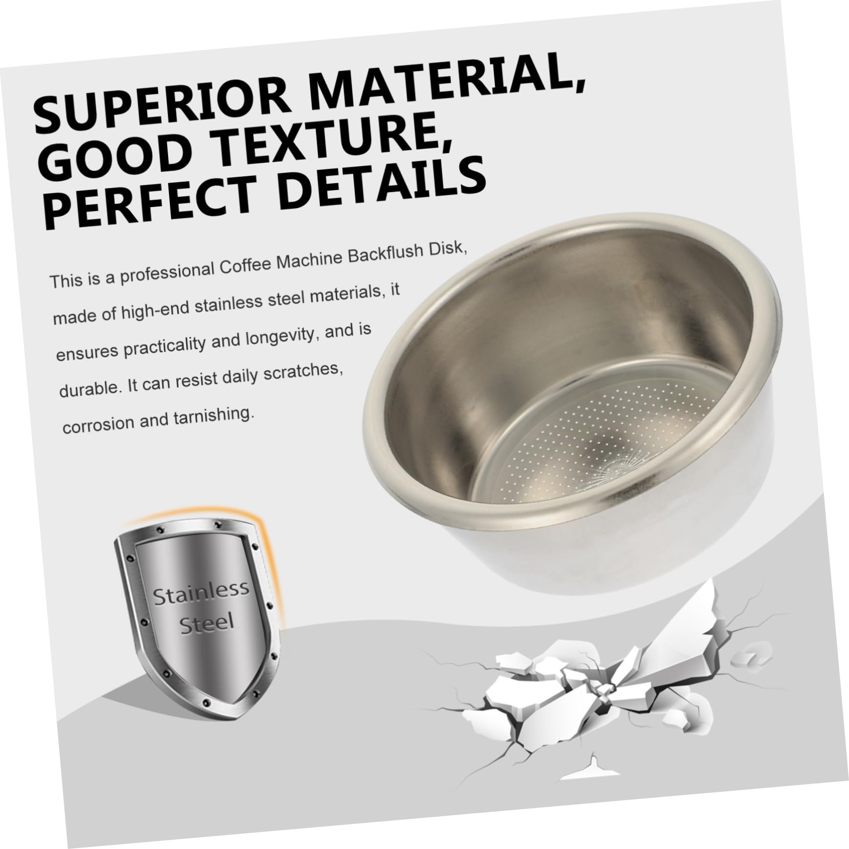 Uonlytech 3pcs Stainless Steel Espresso Machine Filter Basket for Coffee Brewing Reusable Strainer for Rich Flavor and Easy Cleaning