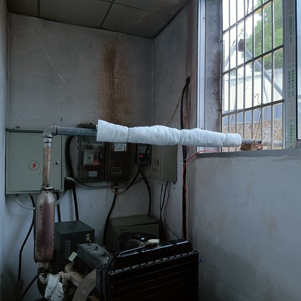Manta aislante de fibra de cerámica, 20 mm de grosor, material ignífugo para forja, estufa de leña, chimenea, horno, lavavajillas, horno de pizza