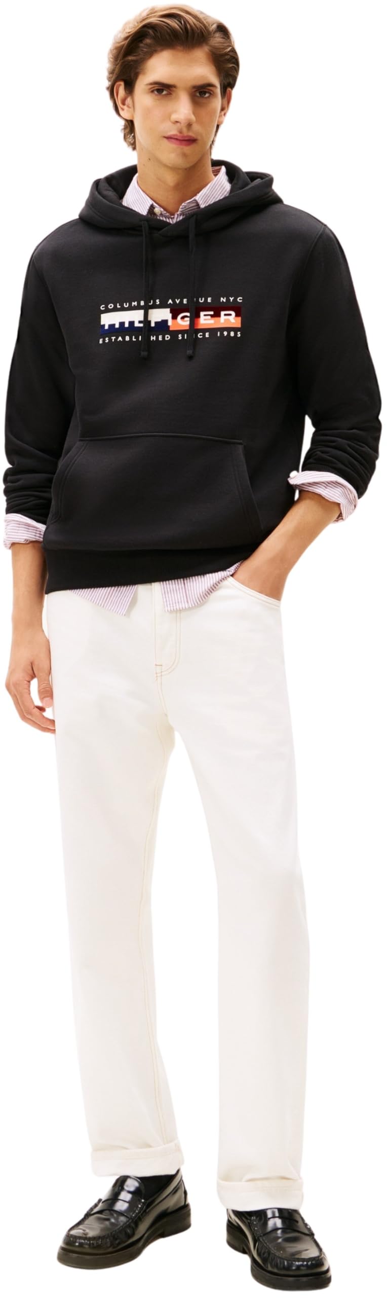 Tommy Hilfiger Herren Th Colour Block Graphic Hoodie Mw0mw40041 Kapuzenpullover (1er Pack)