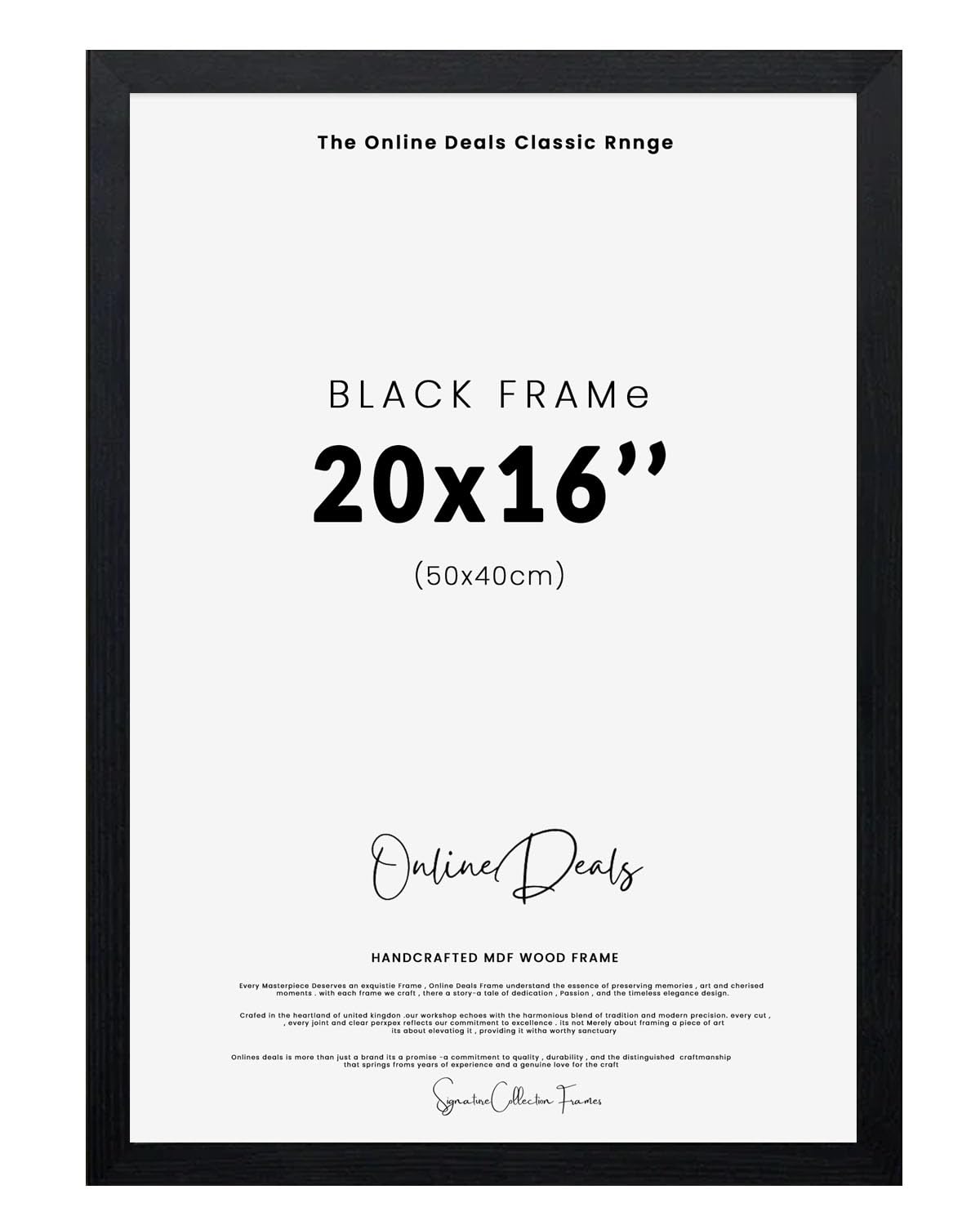 Online Deals Black | Mdf Poster Frame (40 X 50 Cm) 50 Cm X 40 Cm For Wildlife Photography, Art & Wall Décor, Mdf Finish, Secure Wall Mounting [ ]
