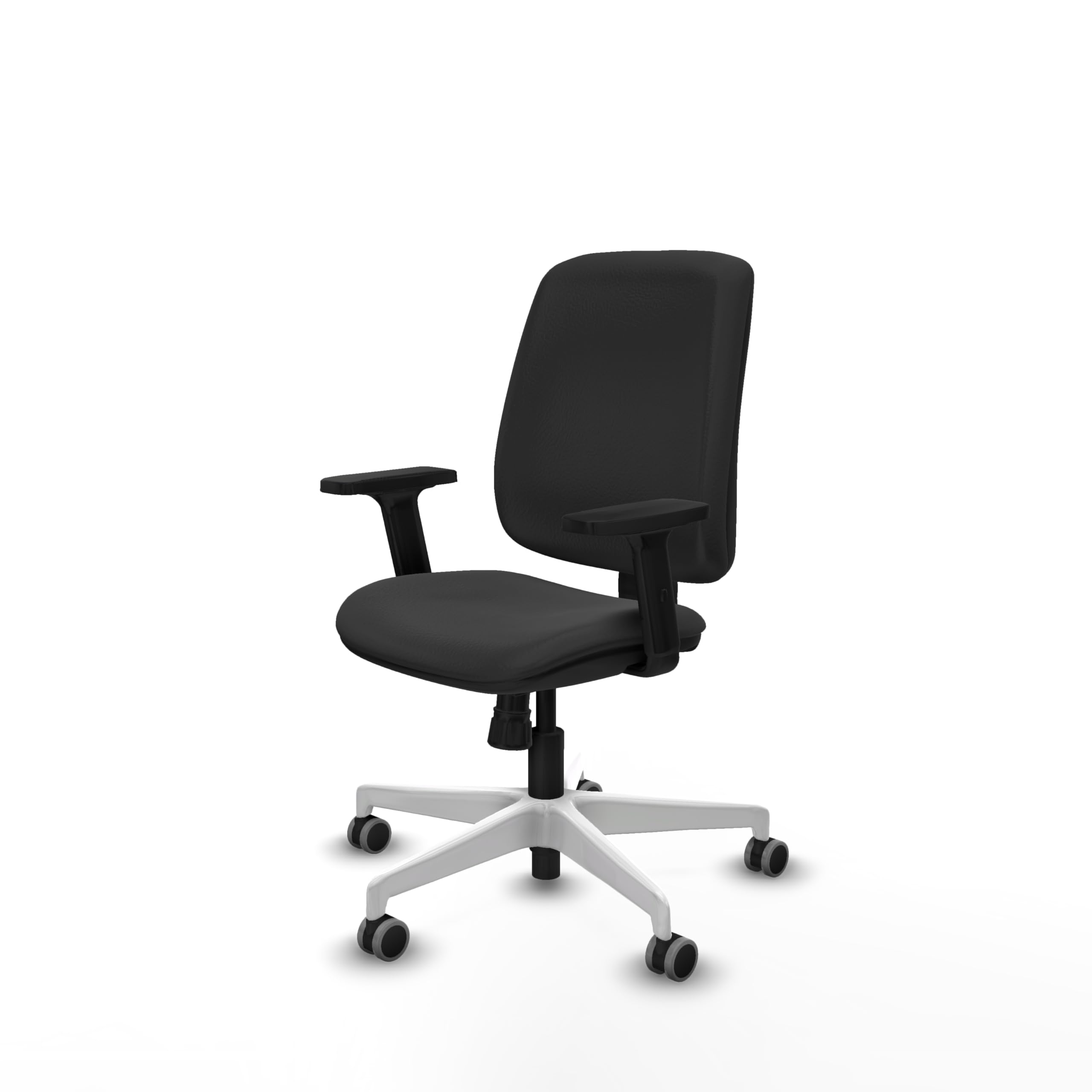 Piqueras y Crespo - Silla Administrativa Alares con Brazos 2D. Equipado con Sincro 4 Posiciones y Espuma Inyectada. con Ruedas 65 Mm Parqué. Gris Oscuro
