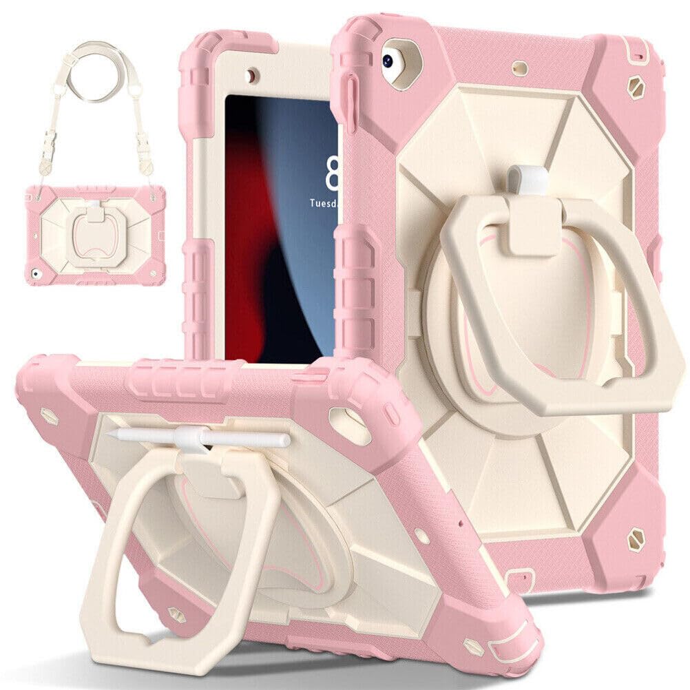 Coque iPad A16 11e génération étui silicone or rose de haute précision avec support - 8