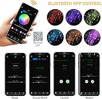 Vista 5 de Twinkle Starlight Headliner Light,32W 1000pcs 13.1ft LED Star - Kit de luz de fibra óptica para techo con aplicación/control remoto