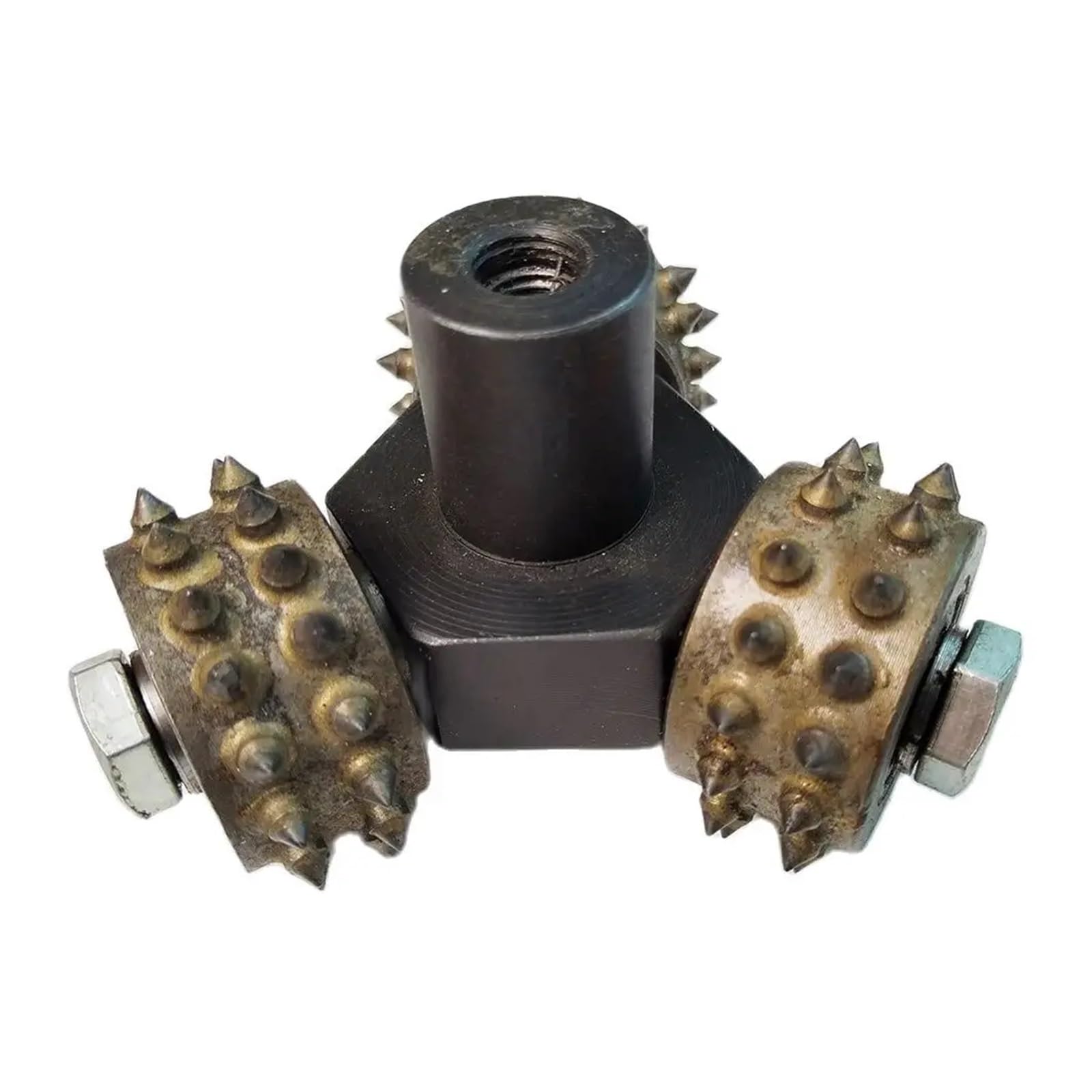 Martillo de abujardado de aleación de 3 Cabezales, Lichi, 3 Rodillos for amolar y pulir Piedra, mármol, Granito, hormigón, Suelos, Herramienta abrasiva(M 14)