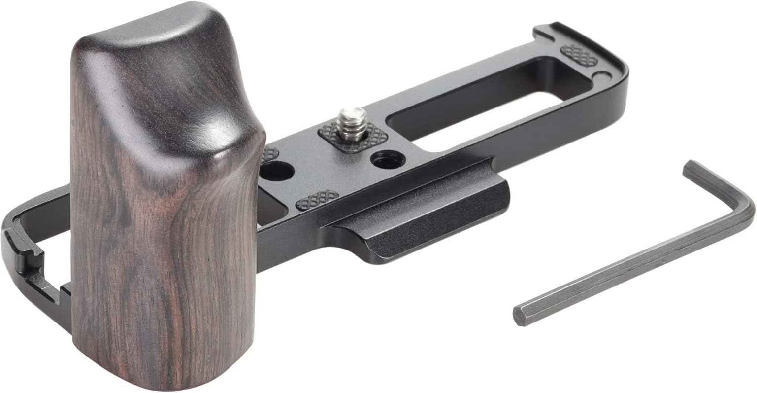 XPRO3 Handgrip L-Shape Grip with Quick Release Plate for Arca,Wood Side Handle, Compatible with Fujifilm X-PRO3 Camera -GP-XPR03-B (Upgraded)