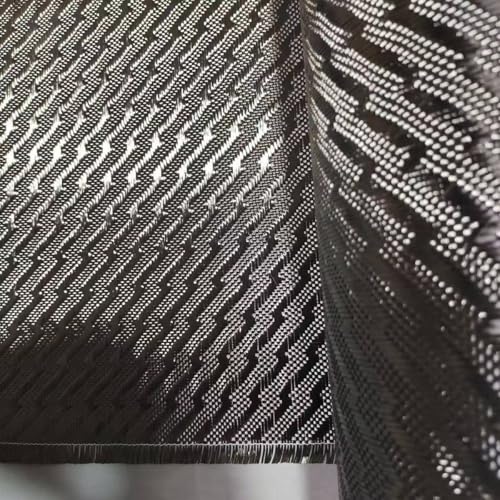 Tissu en carbone ondulé 3k 240g noir pour personnalisation auto (0.5mx1m)