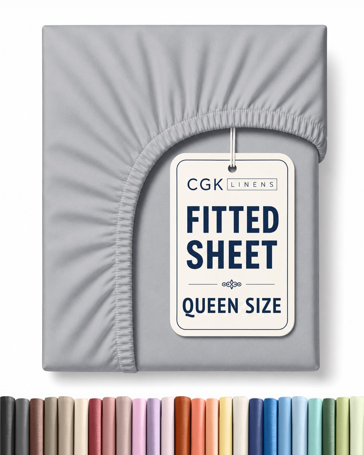 Queen Fitted Sheet - Single Fitted Sheet Only - Deep Pockets - Steel Blue