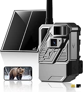 Zleo 4G Cellular Game Camera, Flexible Data Plan, Solar Power Trailcam with Pre-Installed SIM Card, Motion Trigger, Live Stream, IP66 Waterproof, Low Glow IR, for Outdoor Security/Wildlife Hunting asin的图片