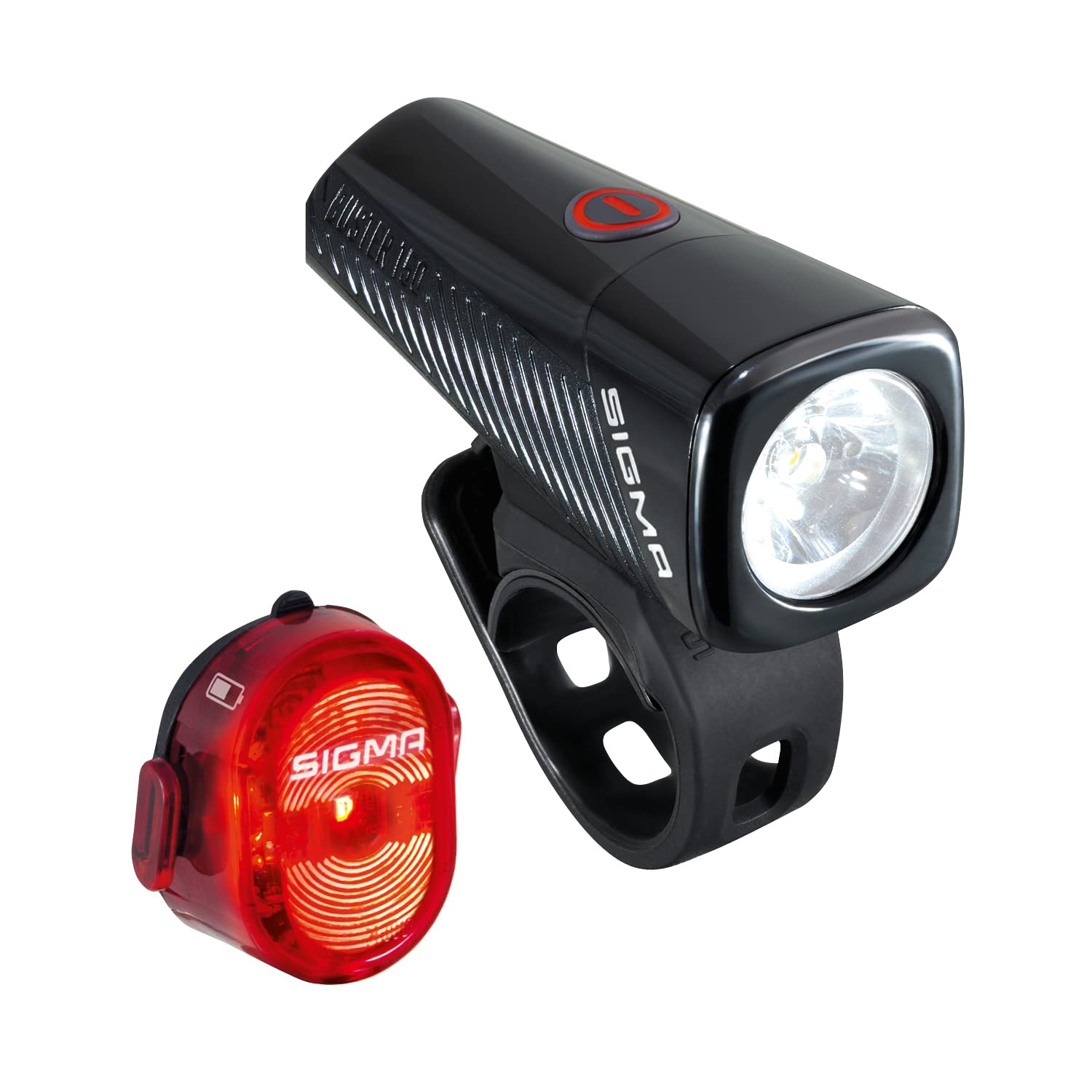 SIGMA Sport Buster 150 FL | Buster 150 FL i Nugget II Flash, światło rowerowe LED 150 lumenów, przednie światło akumulatorowe z pięcioma trybami oświetlenia, mocowanie z funkcją szybkiego zwalniania