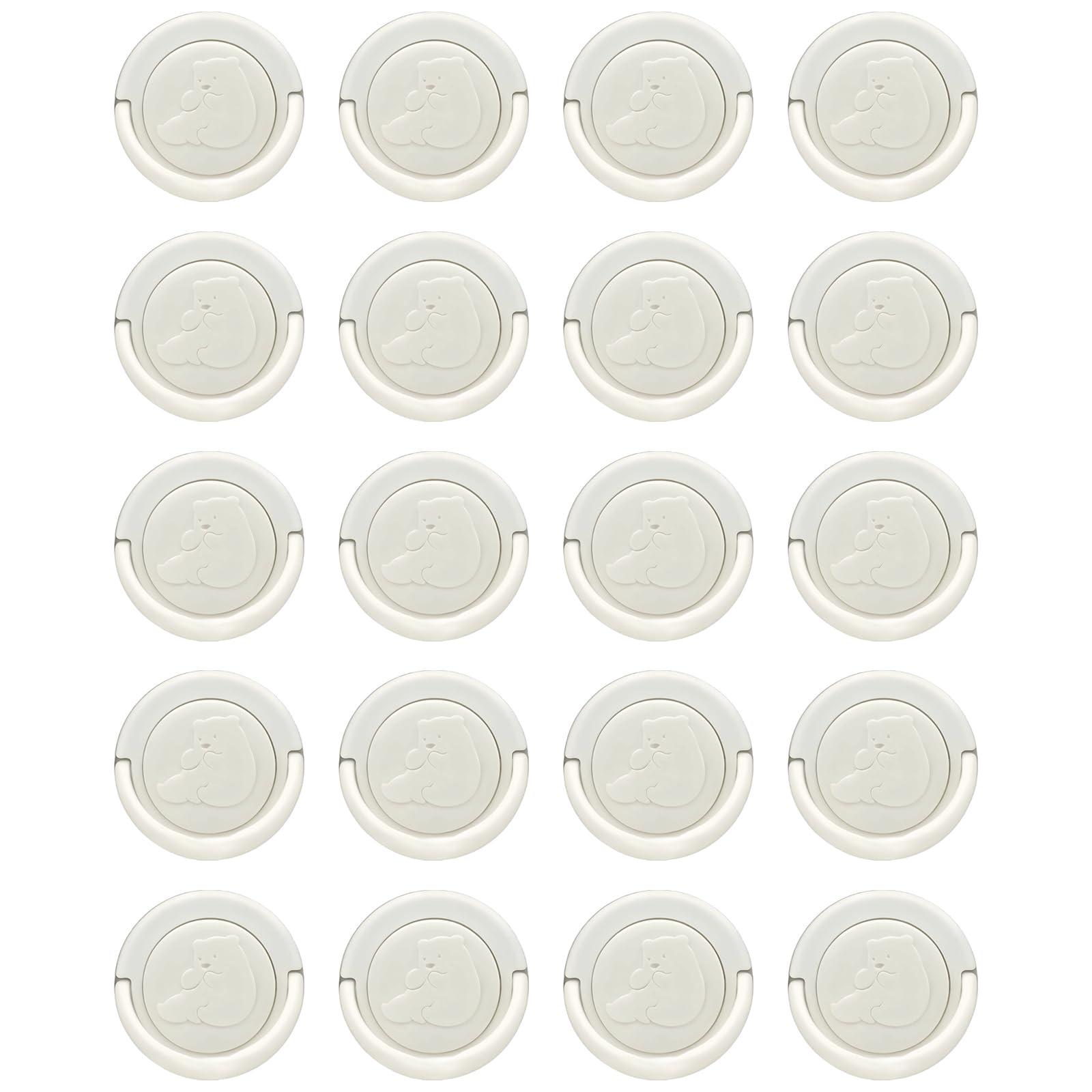 Hredyqw 20pcs Childproof Outlet Cover 2 Prong European Socket Protectors for Electrical Proofing Home Use